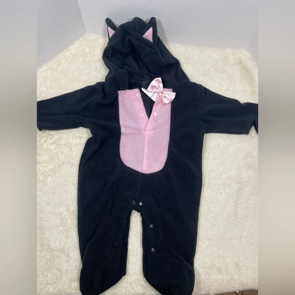 Kitty Costume Set - Black and Pink 0-9 Month